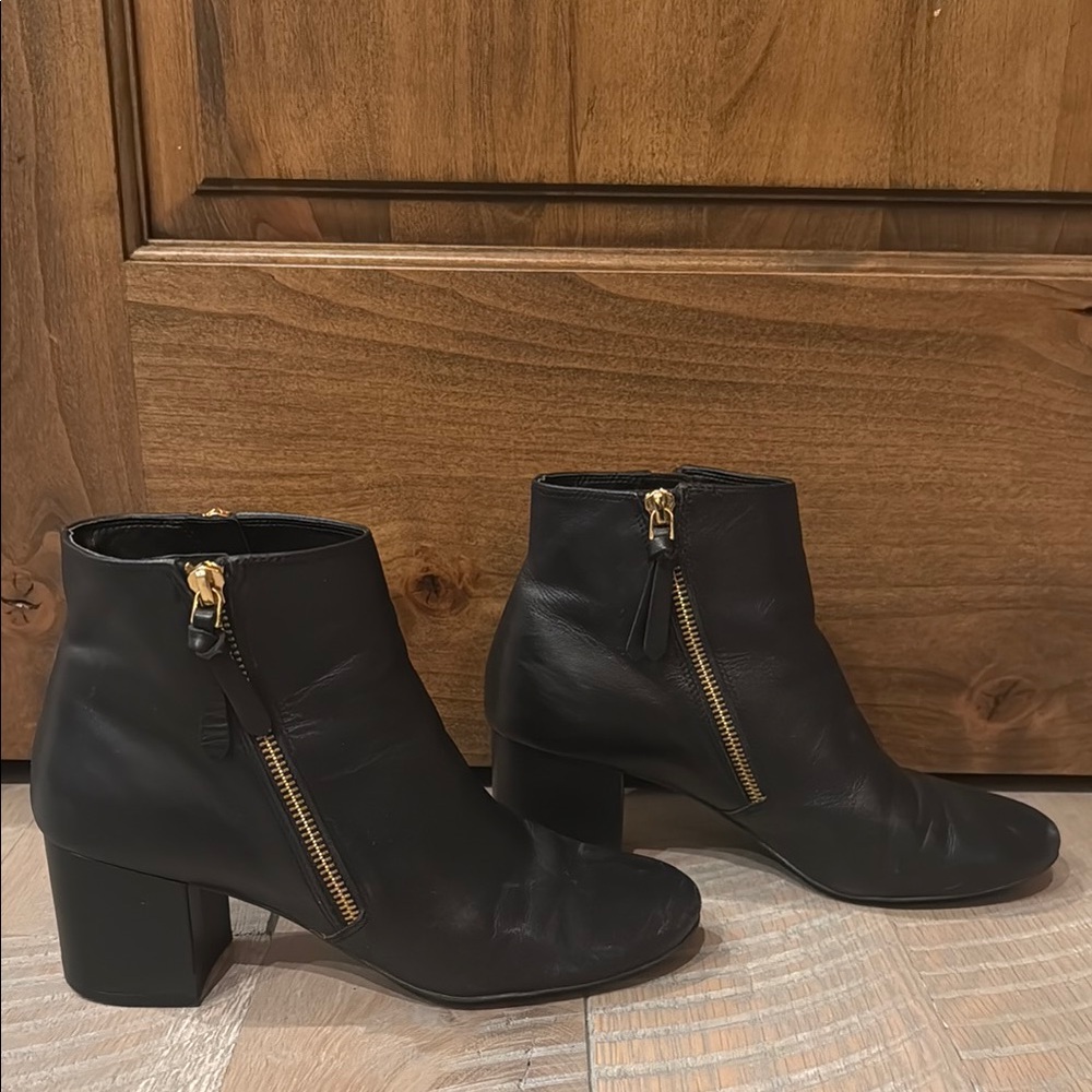 Cole Haan Black Leather Ankle Boots